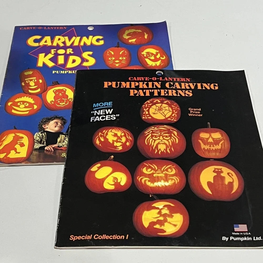 Carve-O-Lantern Pumpkin Carving Patterns Books Set of 2 Kids‎ & Special